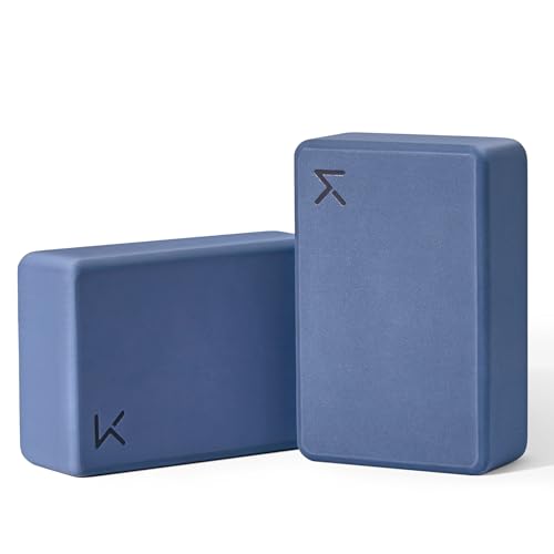 KEEP Yoga Block, High-Density EVA Foam 2 Pack Yoga Block with Non-Slip Textured Surface, Supportive, Lightweight - Ideal f...