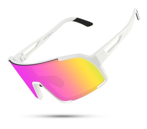 OULAIQI Sports Sunglasses for Men Women,Cycling Glasses UV Protection for Running Softball Volleyball Hiking