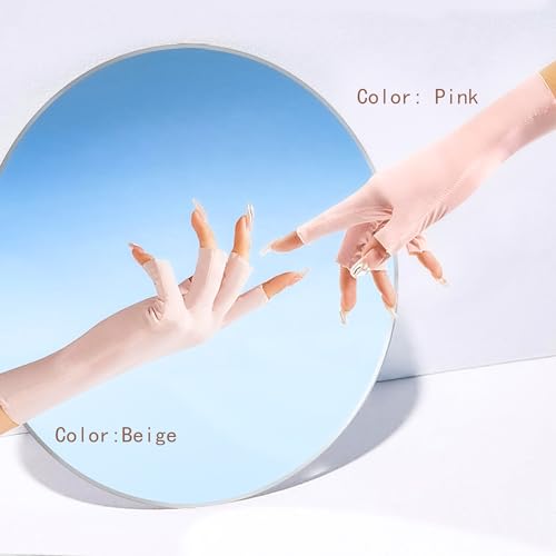 Women Cool Ice Silk Fingerless Driving Gloves Sunblock Non-Slip Outdoor Light-Thin Gloves Fishing Hiking Outdoor