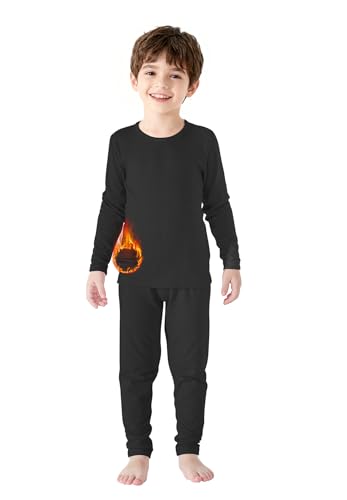 Zando Toddler Thermal Underwear Set for Kids - Winter Base Layer Long Johns for Boys Girls Long Underwear for Skiing 2-6T