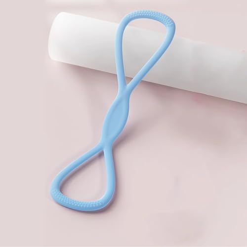 Figure 8 Resistance Bands for Women & Men – 15LB Silicone Pull Rope for Shoulder, Back & Arm Workout – Non-Slip Handles, H...