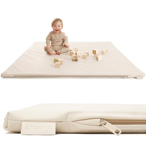 Stylish Padded Baby Play Mat for Your Boy or Girl - Extra Thick & Super Soft Vegan Leather Floor Mat Creates A Safe Play A...