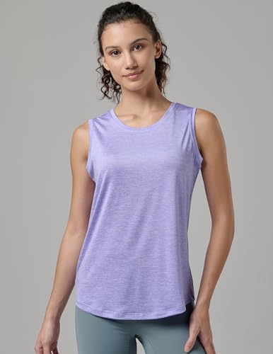 5 Pack Wide Straps Womens Workout Tank Tops, Athletic Sleeveless Shirts for Women, Ladies Exercise Tops for Yoga Tennis