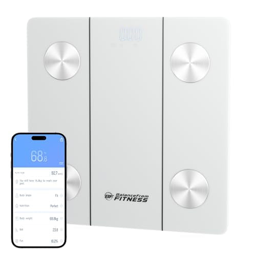 BalanceFrom Smart Scale for Body Weight Digital Bathroom Bluetooth BMI Body Fat Scale with 12 Body Composition Analyzer, T...