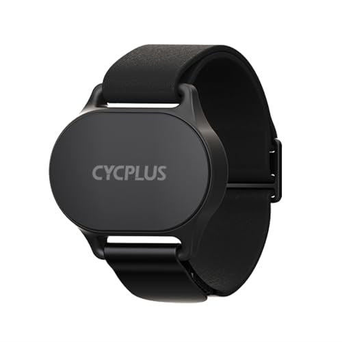 CYCPLUS Heart Rate Monitor Armband,Bluetooth 5.1 ANT+ HR Monitor with HR Zone LED Indicator, IP67 Waterproof, Use for Runn...