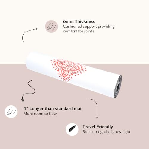 Shakti Warrior TPE Yoga Mat - Artist Designed, Premium eco friendly mats, Non Slip, Non toxic, Great For Regular & Hot Yog...