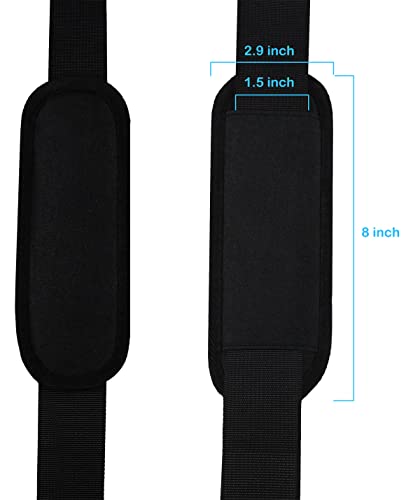 Universal Replacement Laptop Shoulder Strap, Durable 55" Adjustable Comfortable Belt with Metal Hooks for Briefcase, Compu...