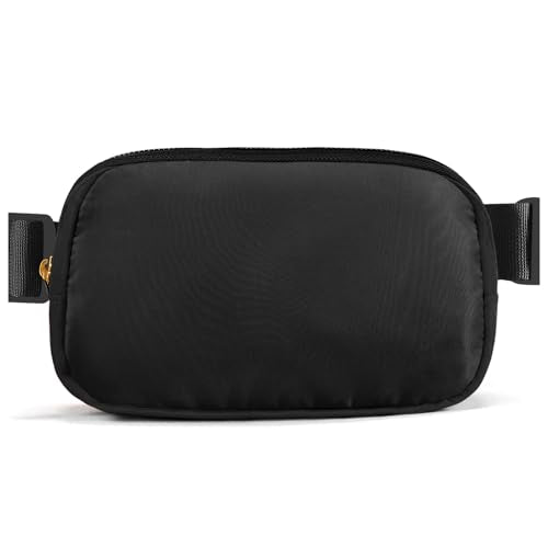 Cwualo Belt Bag Zipper Fanny Pack Crossbody Bags for Women,Fashion Nylon Waist Packs, Water Repellent Two Way wear with Ad...