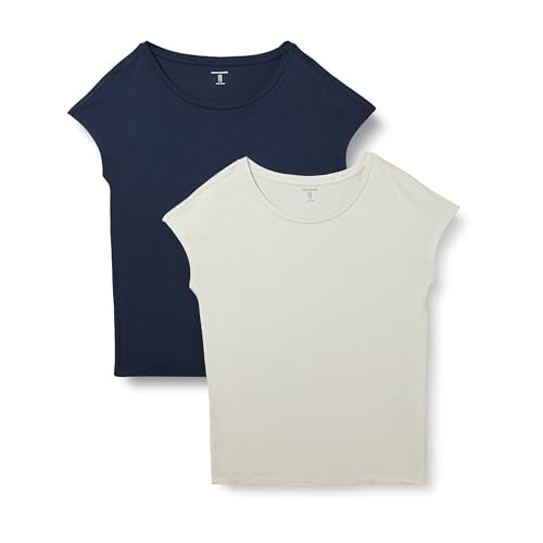 Amazon Essentials Womens Jersey Regular-Fit Short-Sleeve Boat-Neck T-Shirt