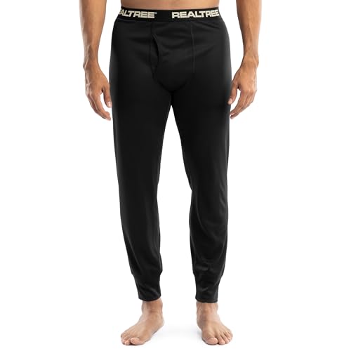 Realtree Mens Polyester Performance Baselayer Thermal Underwear Long Johns Bottom