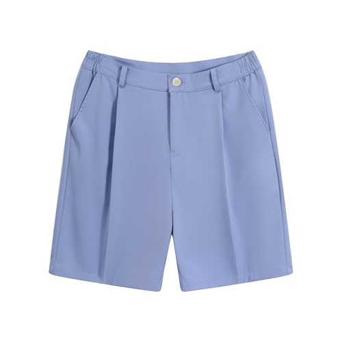 Cloudstyle Mens 2 Piece Top Shorts Matching Set Solid Button Up Summer Beach Casual Outfits