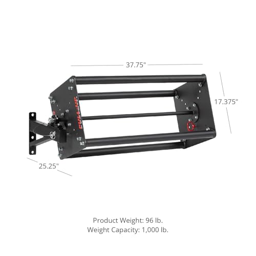 Titan Fitness T-3 and X-3 Series Revolving Pull-Up System, (4) 2" Fat Pull-Up Bars, Lockable Bars, Power Rack Mounted for ...
