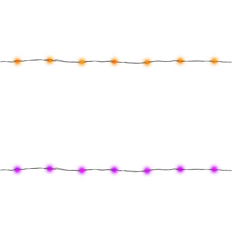 CELEBRATIONS HALLWN ORANGE LIGHTS Model MIC12ASTBORPLA - Bright Orange Decorative Lighting