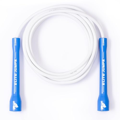 Elite Jumps Core Jump Rope - Indoor/outdoor adjustable jump rope for Training and Fitness - 6mm PVC Skip Rope for Fitness...