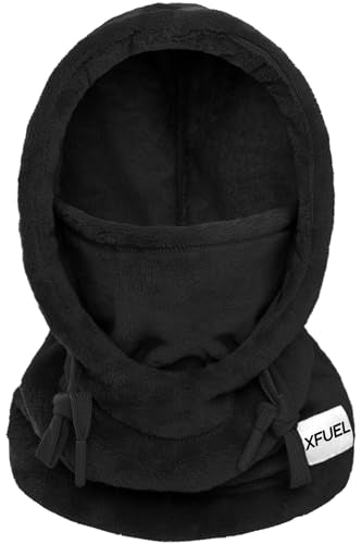 XFUEL Balaclava Ski Mask for Women Men, Winter Thermal Hood Neck Warmer, Plush Lined, Windproof