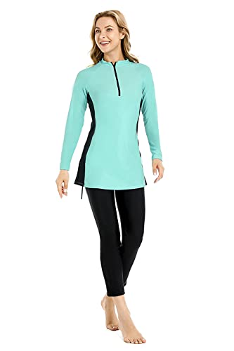 TaissBocco Full Swimming Costume Burkini for Women Modest Girls Swimsuit Islamic Swimwear Plus Size
