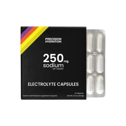 Precision Hydration Electrolyte Capsules - 15 Blister Packed (Waterproof) / Salt Capsules - Combat Cramp - No Artificial I...