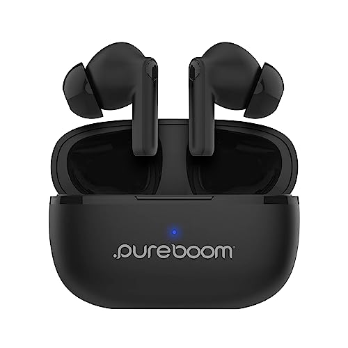 PureGear PureBoom Wireless Earbuds for Enhanced Sound, Touch Control Stereo Headphones in Ear Built-in Mic for iPhone/Andr...