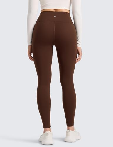 CRZ YOGA Matte Thermal Fleece Lined Leggings 28'' - Casual Lounge Workout Womens Yoga Full Length Pants Winter Warm