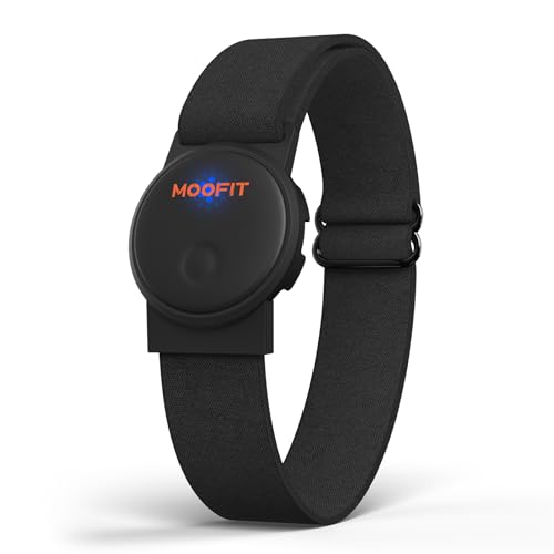 moofit HW401 Heart Rate Monitor Armband, IP67 Waterproof, Support Bluetooth/ANT+, Rechargeable Optical Heart Rate Sensor B...