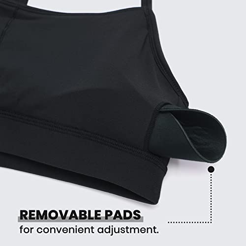 CRZ YOGA Butterluxe Y Back Sports Bras for Women - Padded Racerback Low Impact Spaghetti Thin Strap Workout Yoga Top