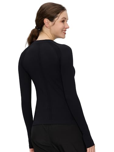 Long Sleeve Workout Tops for Women, Compression Shirt, Sports Running Shirt Breathable Athletic Top Slim Fit