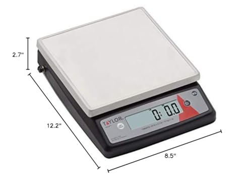 Taylor TE22FT 22-Pound Digital Portion Control Scale, Food Scale for Precise Weight Measuring and Portion Control, Tare an...