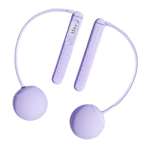 ANGESHA Digital Counting Cordless Jump Rope Weighted Skipping Rope Exercise Rope with Antislip Handle For Fitness Enthusiasts