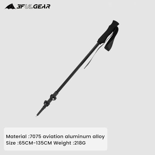 3FULGEAR Trekking Poles, Lightweight Telescopic Hiking Poles with EVA Handle Walking Sticks for Camping, Climbing, Backpac...
