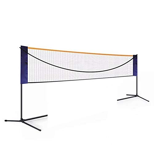 Eleeferri Portable Badminton Tennis Net Set, 5 x 12.6 Ft Multi-Purpose Volleyball Net with Poles Stand and Carry Bag, Adju...