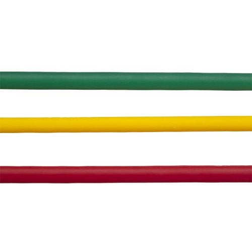 THERABAND Resistance Tubes, Begginer Set, Yellow, Red, and Green, 5 ft Latex Tubing, Home or Clinic Use, Cut-to-Fit, Colo...