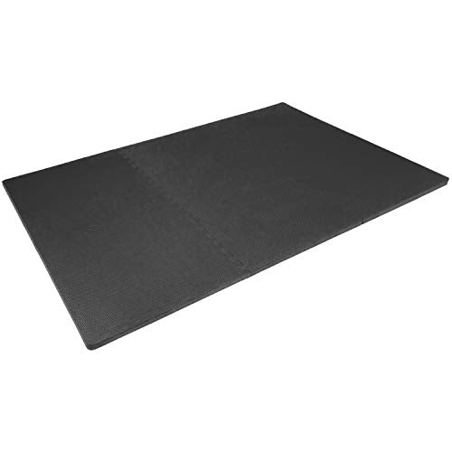ProsourceFit Weaved Pattern Extra Thick Exercise Puzzle Mat 1-inch, EVA Foam Interlocking Tiles for Protective, Cushioned ...