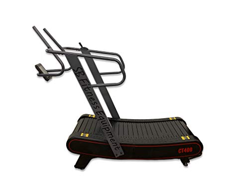 SB Fitness Equipment CT400 Self Generated Curved Commercial Exercise Workout Treadmill with 3 Resistance Levels and Front ...