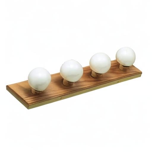 Design House 500207 4-Light Vanity Light, Honey Oak Wood Finish, Modern Design