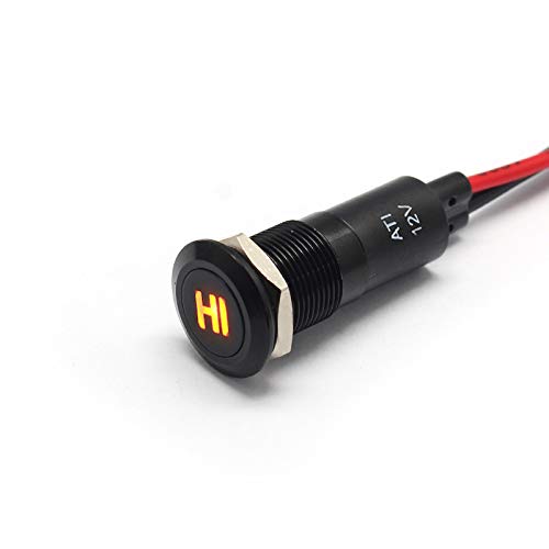 Alpinetech PLB12MS 12mm 1/2in 12V LED Metal Signal Indicator Dash Light - HI Color