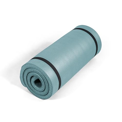Tone Fitness 1-Inch Thick Yoga Mat | High-Density, Non-slip Exercise Mat with Carrying Strap for Yoga, Pilates, & Home Gym...