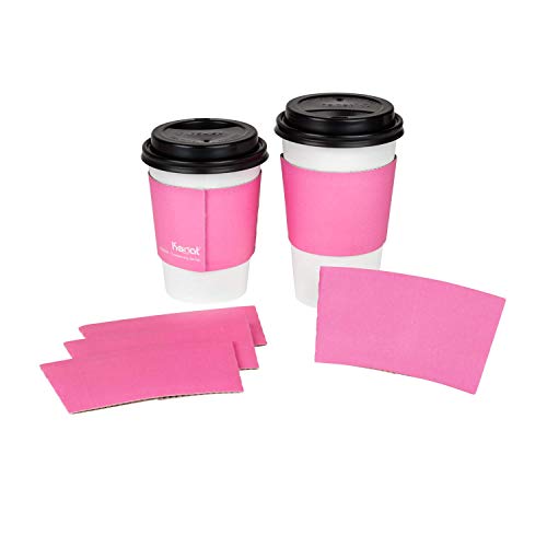 Karat C5300 (Pink) Traditional Cup Sleeves for 10 oz. - 24 oz. Cups, Pink (Pack of 1000)