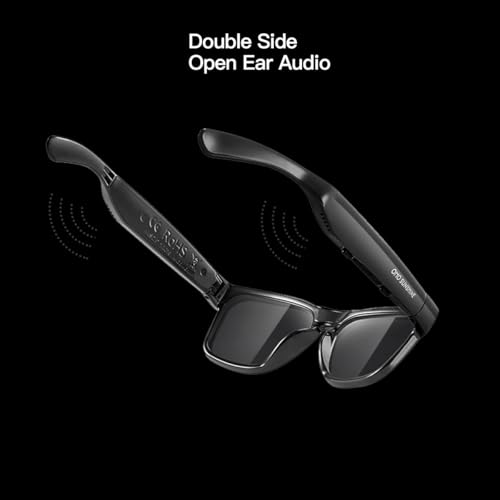 OhO Smart Glasses,Polarized Sunglasses with Bluetooth Speaker,Athletic/Outdoor UV Protection and Voice Control,Unisex(Grey...