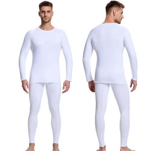 VanKee Thermal Underwear Set for Men Thermal Tops and Long Johns Men’s Thermals Base Layer Fleece Lined for Cold Weather
