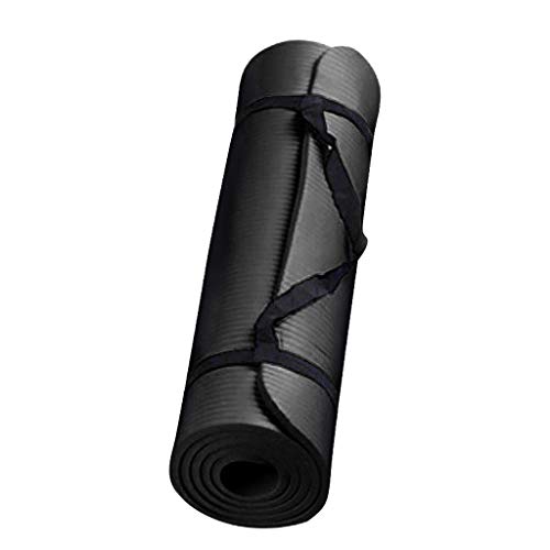 Yoga Mat Thick 1/5" Thick Non Slip Anti-Tear High Density Exercise Mat with Carrying Strap Large Yoga Mat for Floor, Gym, ...