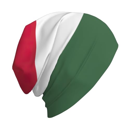 sackhg Flag of Hungary Print Winter Beanie Hat Men Women Soft Lightweight Thermal Cap for Outdoor Skiing Wear Black
