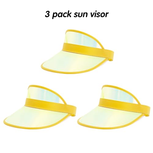 Surkat Plastics Clear Sun Visors UV Protection Hat Cap Headwear Sunhat for Golf Tennis Beach Cycle