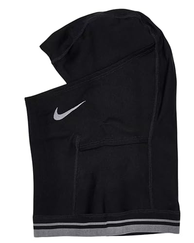 Nike Knit Hyperwarm Hood Unisex – Stylish Striped Knit Thermal Balaclava Face & Neck Warmer for Winter Runs, Rides & Commutes