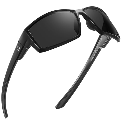 DUCO Polarized Sports Sunglasses for Men Women UV400 Protection Lightweight Frame for Fishing Driving Running F103