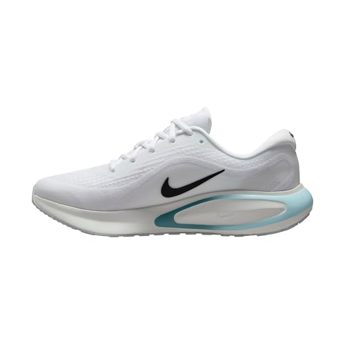 Nike Men's Journey Run Road Running Shoes, White/Black-Green Strike-Glacier Blue, 8.5