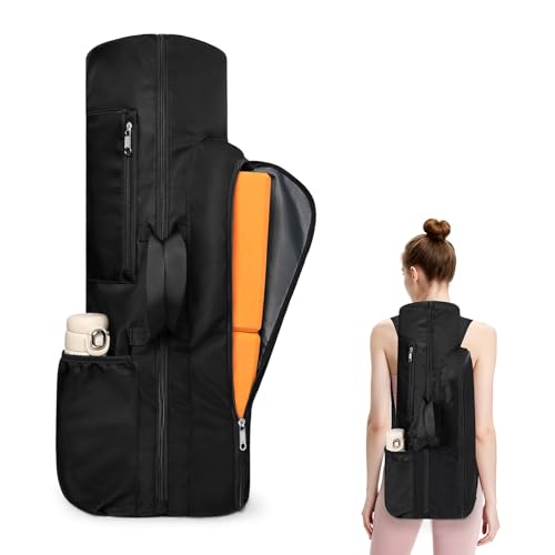Voolra Yoga Mat Bag Backpack for Women and Men with Multi-Pockets for Mats Blocks and Accessories, Waterproof Yoga Mat Car...