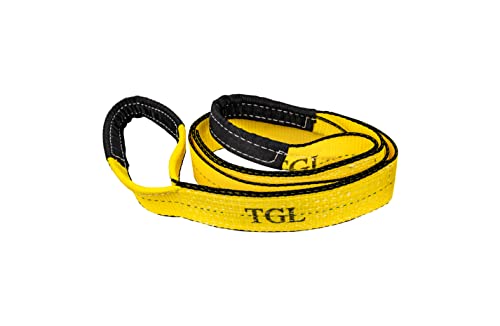 TGL 3 inch, 8 Foot Tree Saver Strap, Recovery Short Tow Strap with Loops, Winch Extension. 30,000 lbs MBS. Truck, UTV, ATV...