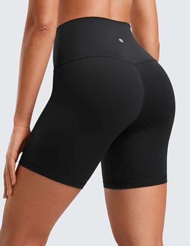 CRZ YOGA ButterLuxe Biker Shorts 6" - High Waisted Workout Running Volleyball Spandex Yoga Womens