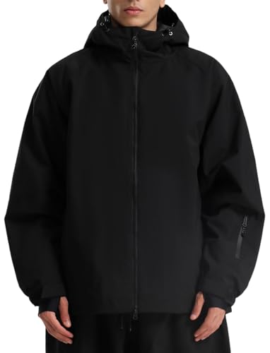 GSOU SNOW Mens Ski Jacket Baggy Snowboard Jacket Womens Insulated Snow Jacket Waterproof Windproof Loose Ski Coat for Skiing