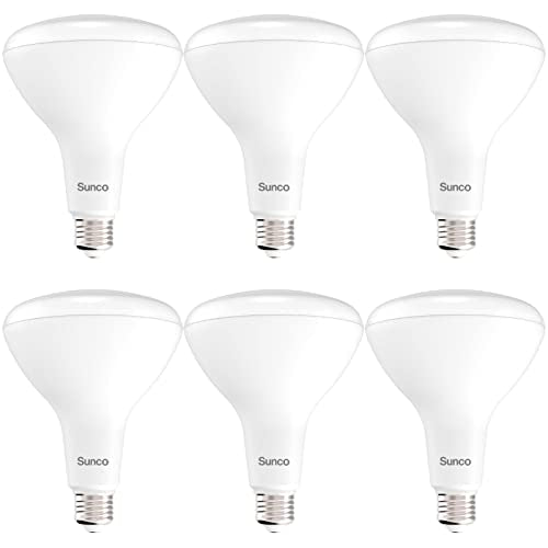 Sunco 6 Pack BR40 LED Light Bulbs, Indoor Flood Lights, Recessed Can Light Bulb, 1400 LM, 17W (100W Equivalent), 5000K Day...